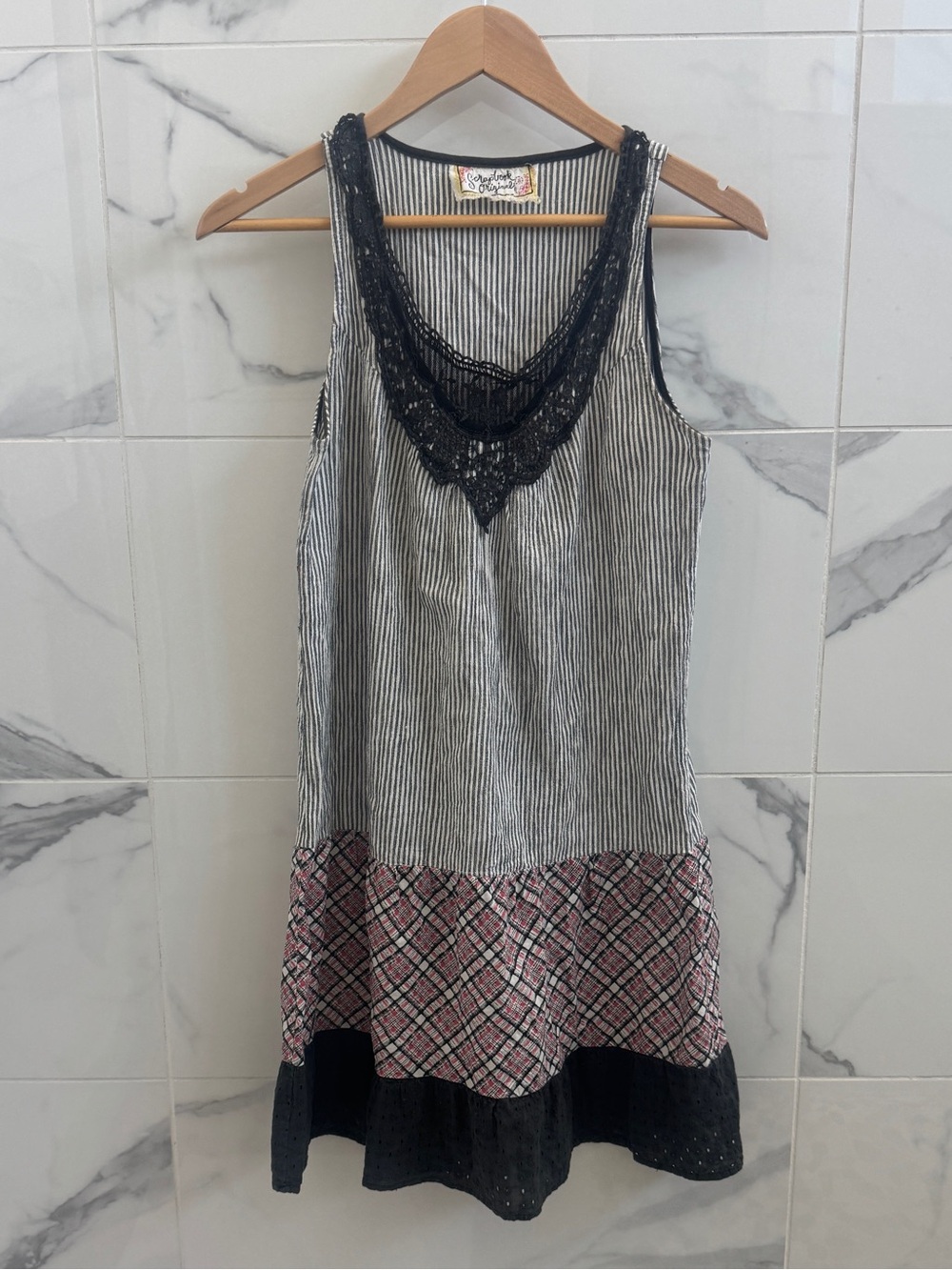 small Y2K 100% cotton patterned dress - storybook originals